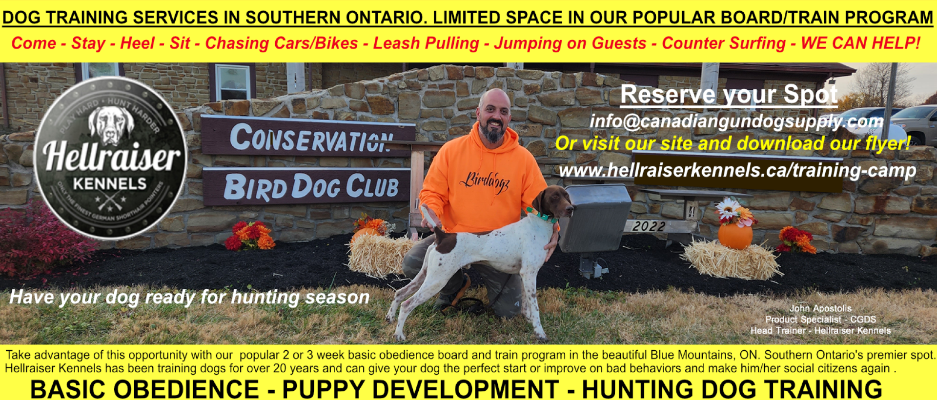 Dog training